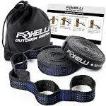 Foxelli Hammock Straps XL - 20FT Long Combined Heavy Duty No-Stretch Suspension