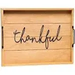 Elegant Designs™ 15.5" Thankful Serving Tray with Handles