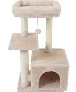 FISH&NAP Cute Cat Tree Kitten Cat Tower for Indoor Cat Condo Sisal Scratching Posts with Jump Platform Cat Furniture Activity Center Play House