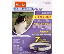 Hartz UltraGuard Plus FLEA &amp; TICK COLLAR for Cats &amp; Kittens • Prevents Flea Eggs