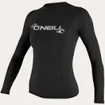 O'Neill Women's Basic Skins Long Sleeve Rashguard, Black