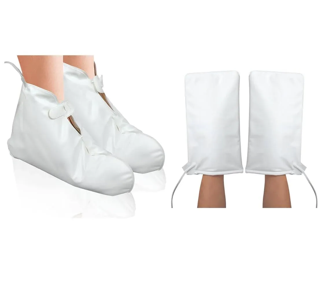 TOA Supply Electric Warming Mittens & Booties Set for Hand & Feet Heated Spa Therapy Treatment