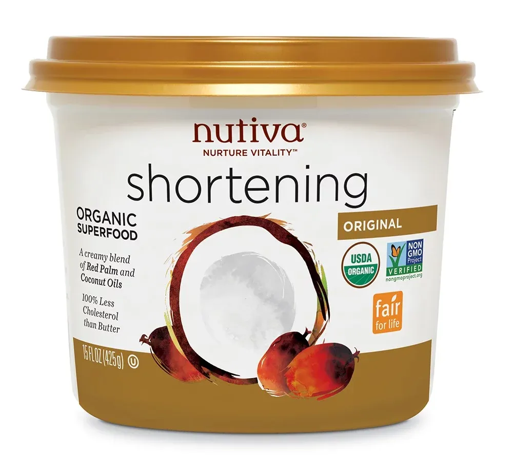 Nutiva Shortening Organic Original Red Palm & Coconut Oils, 15 Fl Oz