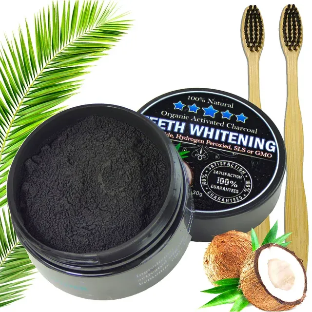 Charcoal Teeth Whitening Powder and Toothpaste