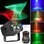 Enjoyedled DJ Party Lights Stage Laser - Northern Light Effect RGB LED Sound Activated Disco Strobe Lighting with Remote Control - Music Show Projector for