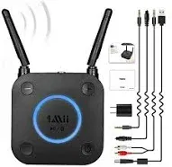 1mii Long Range Bluetooth 5.1 Receiver with Volume Control aptX HD Wireless Audio Receiver for HiFi