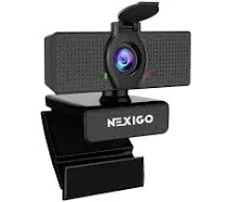 NexiGo N60 1080P Webcam with Microphone, Adjustable FOV, Zoom, Software Control & Privacy Cover, USB HD Computer Web Camera, Plug and Play, for Zoom/Skype/Teams, Conferencing and Video Calling