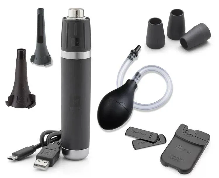 Welch Allyn 21504 Insufflation Bulb and Tube of Diagnostic Otoscope with Black Distal Tip Connector