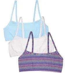 Fruit of the Loom Girls Spaghetti Strap Sports Bra, 6-Pack Sizes 28-40