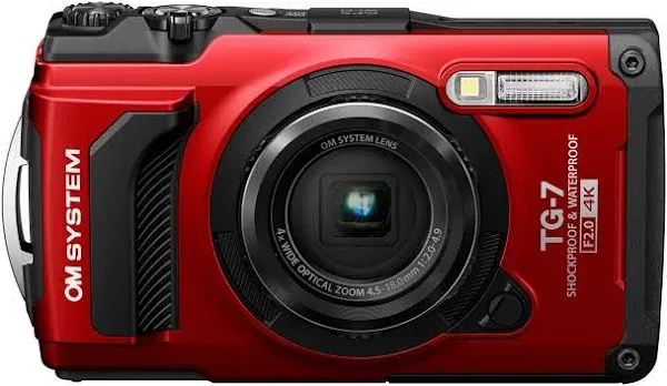 OM SYSTEM Tough TG-7 Digital Camera (Red)