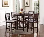 Furniture Gia 5-Piece Transitional Wood Dining Set in Cherry