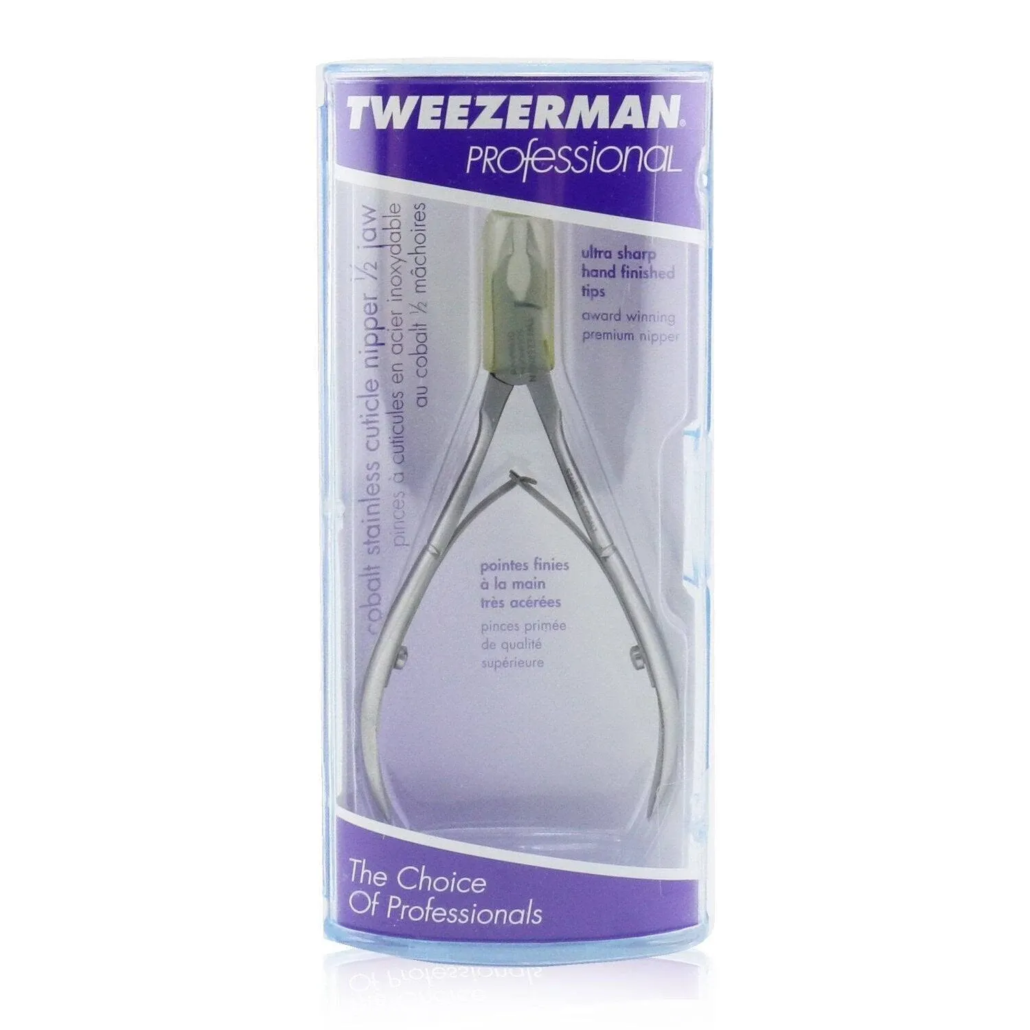 Tweezerman - Cobalt Stainless Steel Cuticle Nippers 1/2 Jaw - #3186P