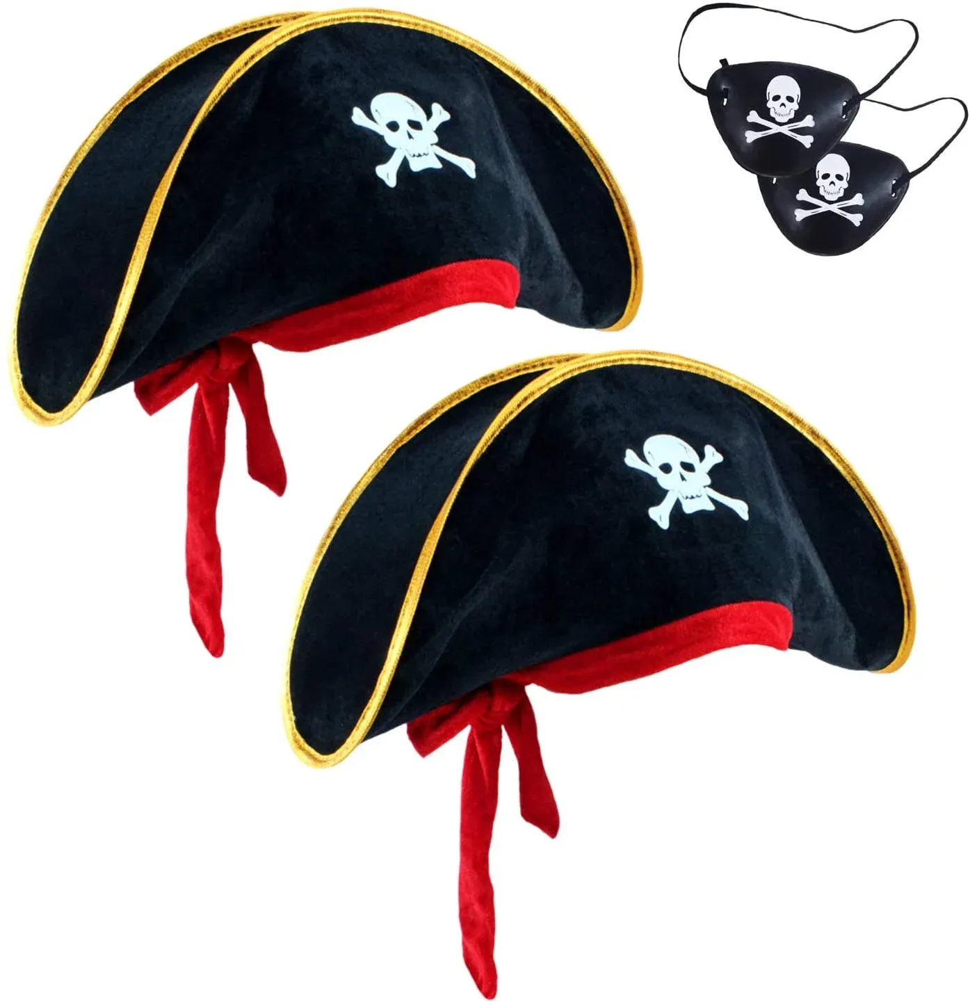 D-Fokes 2 Pieces Pirate Hat