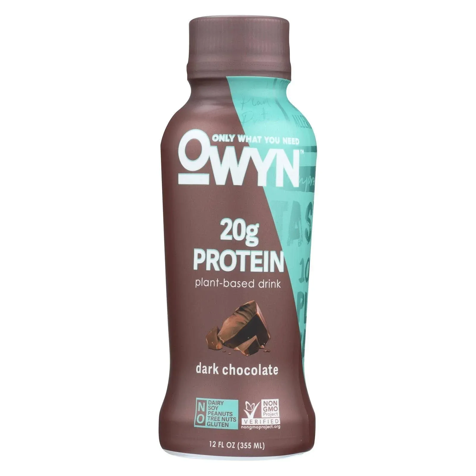 Owyn Protein Shake, Non-Dairy, Dark Chocolate - 12 fl oz