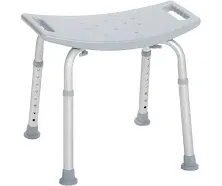 drive medical grey plastic freestanding shower chair 300LB