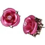 Betsey Johnson Rose Stud Earrings - Light Pink