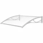 Advaning DA4731-PWS1N PN Series Polycarbonate Door Awning, 47" W x 31" D, White