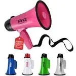 Pyle PMP24PK Battery Operated Portable Compact Megaphone Speaker Pink Bullhorn