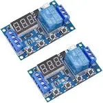 Valefod DC 6-30V Timer Relay Programmable Delay Relay Module Cycle Timer with LED Display / 5V Micro USB