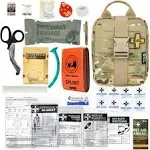 Rhino Rescue IFAK Trauma First Aid Kit Molle Medical Pouch for Car Home Travel Hiking (Multicam)