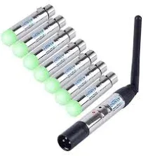 Dmx Wireless Chinly 8pcs 2.4g Dmx 512 1 Male Transmitter & 7 Female Receivers Short version for Stage Par Party Light