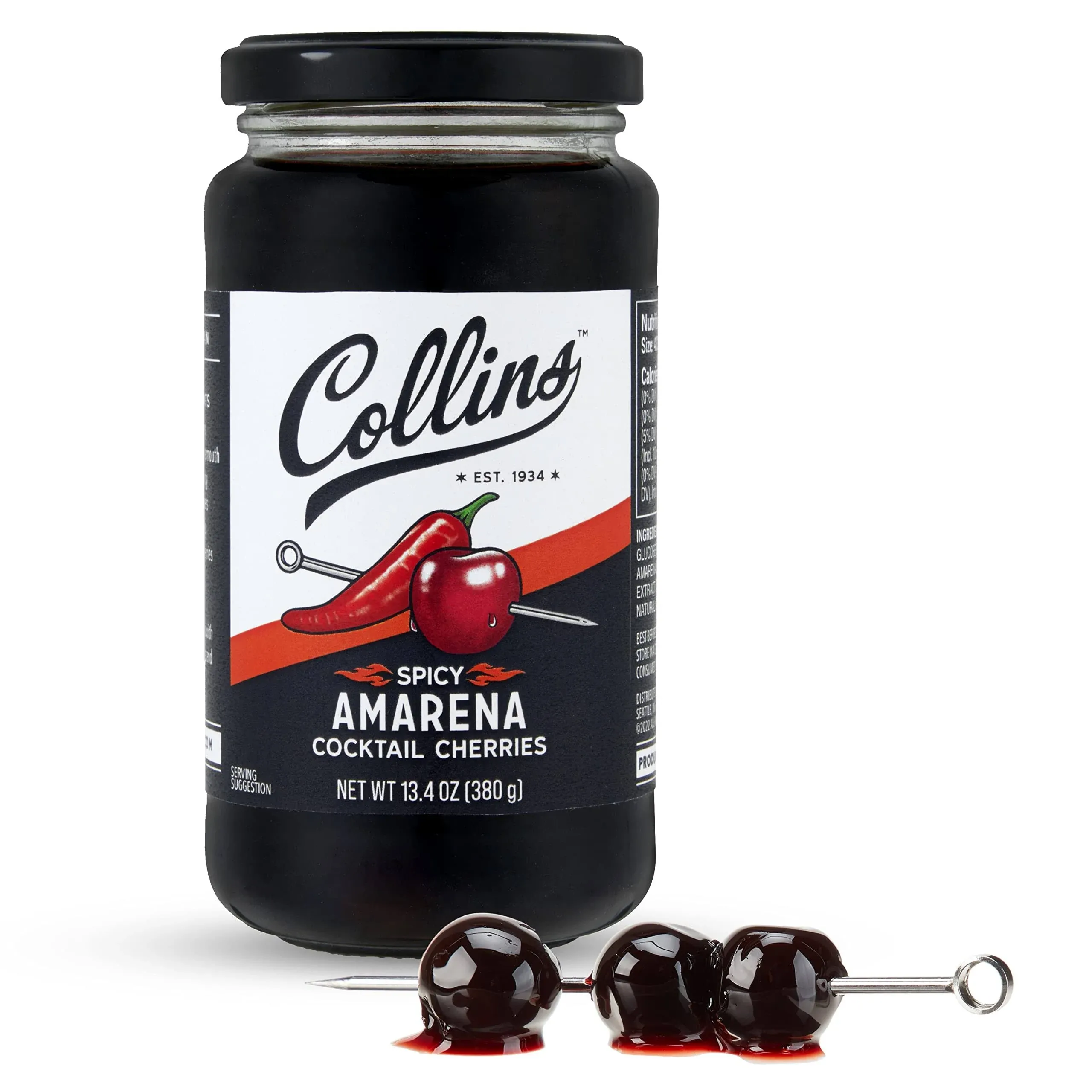 Collins Spicy Amarena Cherries 13.4 oz.