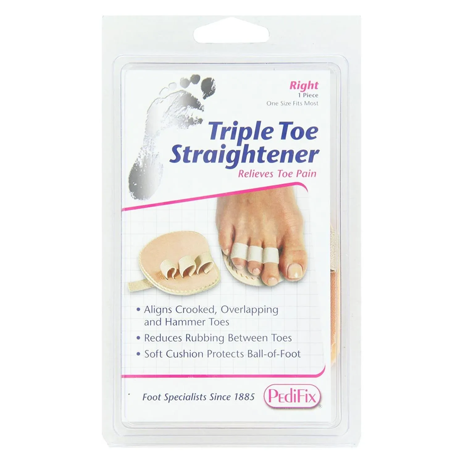 Triple Toe Straightener Pedifix® One Size Fits Most Pull-On Right Foot