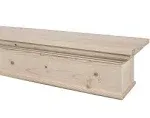 Mantels Direct Bellamy 72" Decorative Wood Fireplace Mantel Shelf - Unfinished