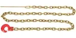 Mytee Products Winch Choker Chain 3/8" x 10' & Choker Hook w/Steel Probe Stake 14" Long Grade G70 Load Limit #6,600 lbs | Log Forestry Logging