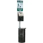 Dogipot 1003A-L Pet Station Includes Sign, Dispenser, Aluminum Receptacle, Litter Bag Rolls and Liner Trash Bags, Forest Green