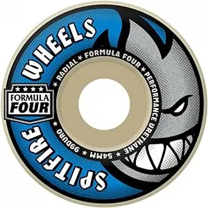 Spitfire F4 Radial Skateboard Wheels, 55mm, Yellow