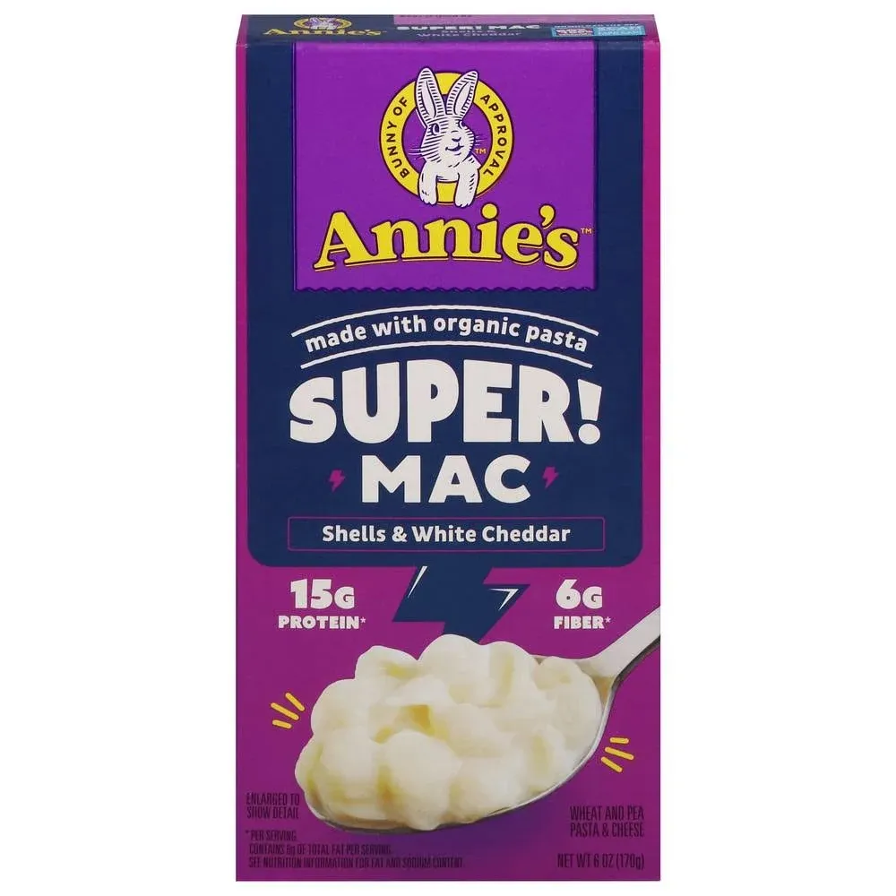 Annie's Super! Mac Shells and White Cheddar Macaroni and Cheese 6 oz