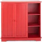 LTD Commodities Beadboard Wooden Storage Unit