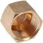 LTWFITTING 1/2-Inch Brass Compression Caps - Pack of 10