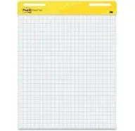 Post-it Self-Stick Easel Pad 560SS, 25 in x 30 in, 30 shts/pad, White Paper w/Faint Blue Grid Lines