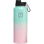 IRON °FLASK Sports Water Bottle - 40 Oz 3 Lids (Straw Lid), Leak Proof - Stainless Steel Gym & Sport Bottles for Men, Women & Kids - Double Walled, Insulated Thermos, Metal Canteen