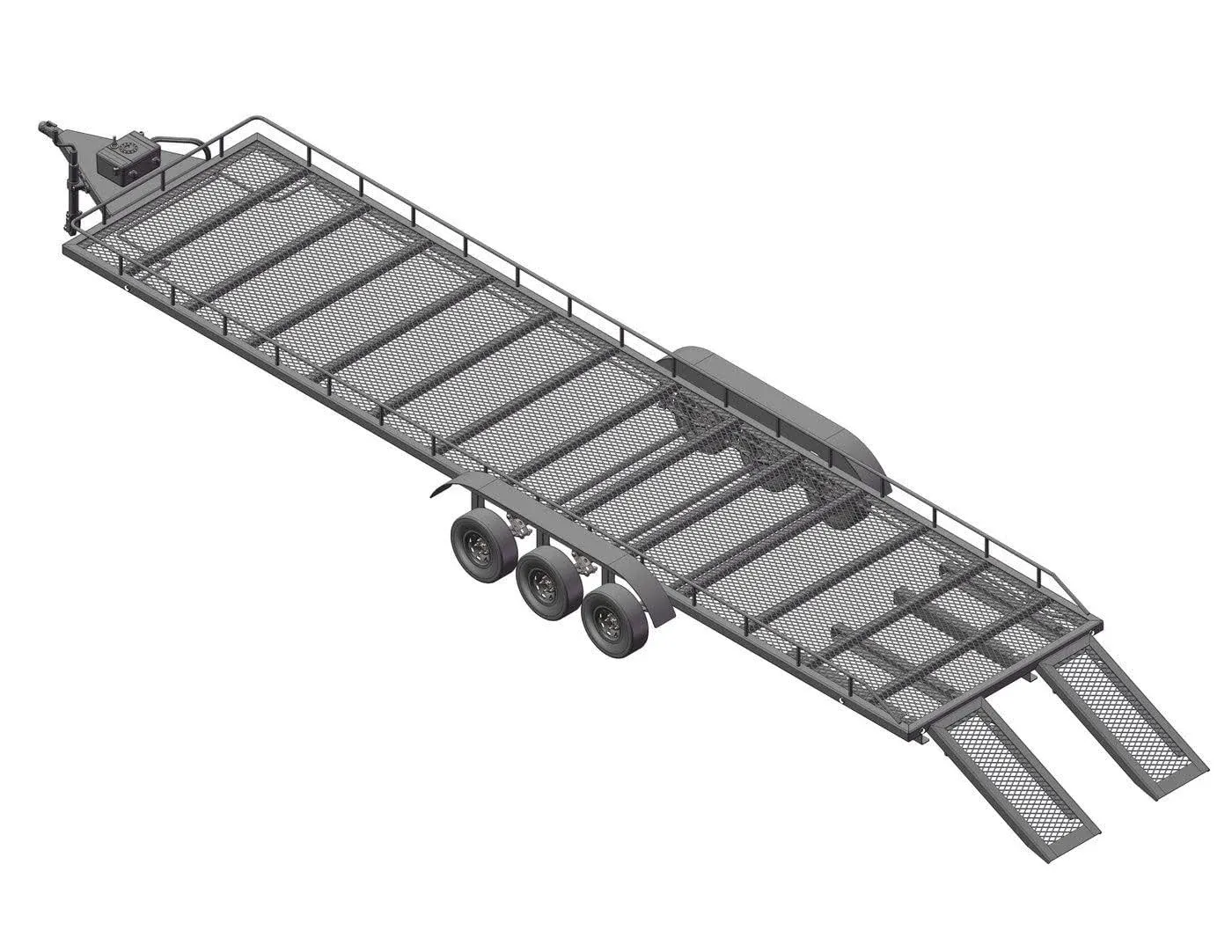 Powerhobby Tri Axle Full Metal Trailer with LED Lights