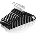  Hangers 50 Pack Clothes Hangers, 17.5inch Heavy Duty Pants 50pack-black Black