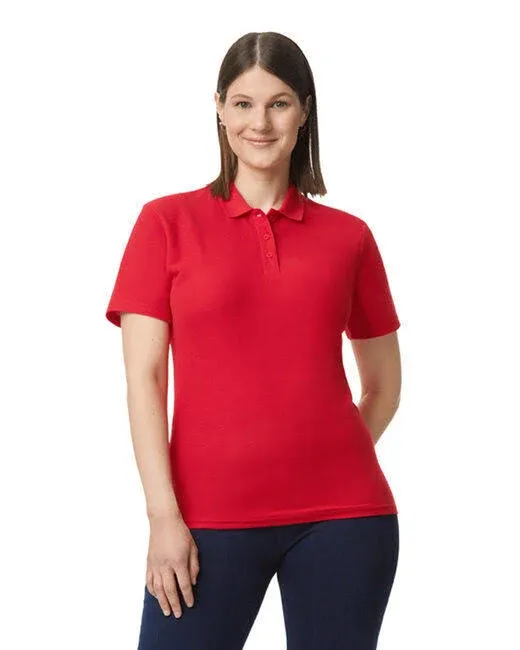 Gildan G648L Ladies Cotton/Polyest<wbr/>er Softstyle Double Pique Polo Shirt