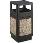 Safco Canmeleon aggregate Panel Outdoor Receptacle, Side-Opening, 38 Gallons, 39 1/4"H