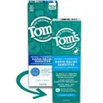 Tom's Of Maine Rapid Relief Sensitive Toothpaste - Fresh Mint Fluoride-free - Case Of 6-4 Oz.6