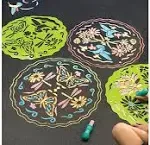 ChalkScapes Butterfly Mandalas Sidewalk Stencils Chalk Art Kit