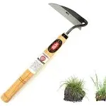 Elegital Kana Hoe 217 Japanese Garden Tool - Hand Hoe/Sickle Is Perfect for Weeding and Cultivating. The Blade Edge Is Very Sharp. (Beige-023)