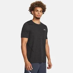 Men&#039;s Under Armour Green XXL Seamless Grid Design Short Sleeve NWT    