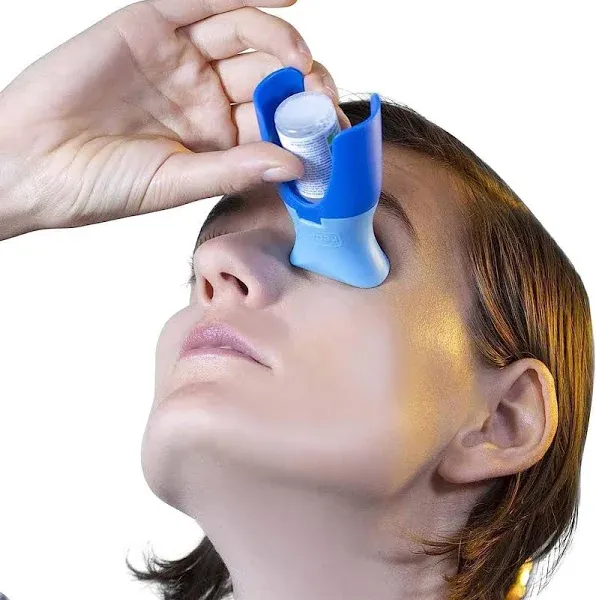 Eyedrop Bottle Dispenser with Silicone Adapter, Reusable Eye Dropper Applicator, Eye Drop Helper for Accurate Delivery ,Safe and Easy Eyecare for Seniors and Family, Fits Most Eye Drops Bottles