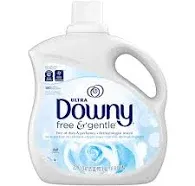 Downy Ultra Liquid Fabric Conditioner (Fabric Softener), Free & Gentle, 150 Loads 111 fl oz