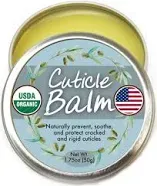 Organic Cuticle Balm - Natural, Made in USA (1.75oz Large Size) USDA Certified Cuticle & Nail Salve Oil to Moisturize, Protect, Heal Cracked & Rigid Skin