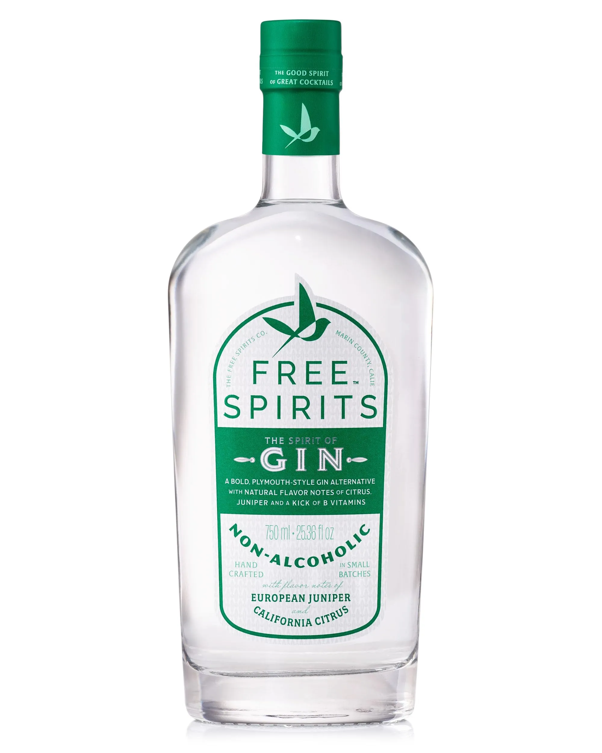 Free Spirits Non-Alcoholic Gin Spirit - Award Winning Gin Alternative - Low Calorie, Vegan, Gluten-Free with B-Vitamins - Natural Ingredients for Delicious Cocktails - 750 ml Bottle