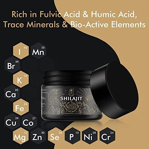 Shilajit Resin with Fulvic Acid &amp; Trace Minerals, Original Siberian Pure Shilaji