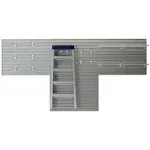 Flow Wall 48' Bonus Hook Set 17-Piece 72-in Silver PVC Multipurpose Wall Panel System | FWS-4812-12SB2